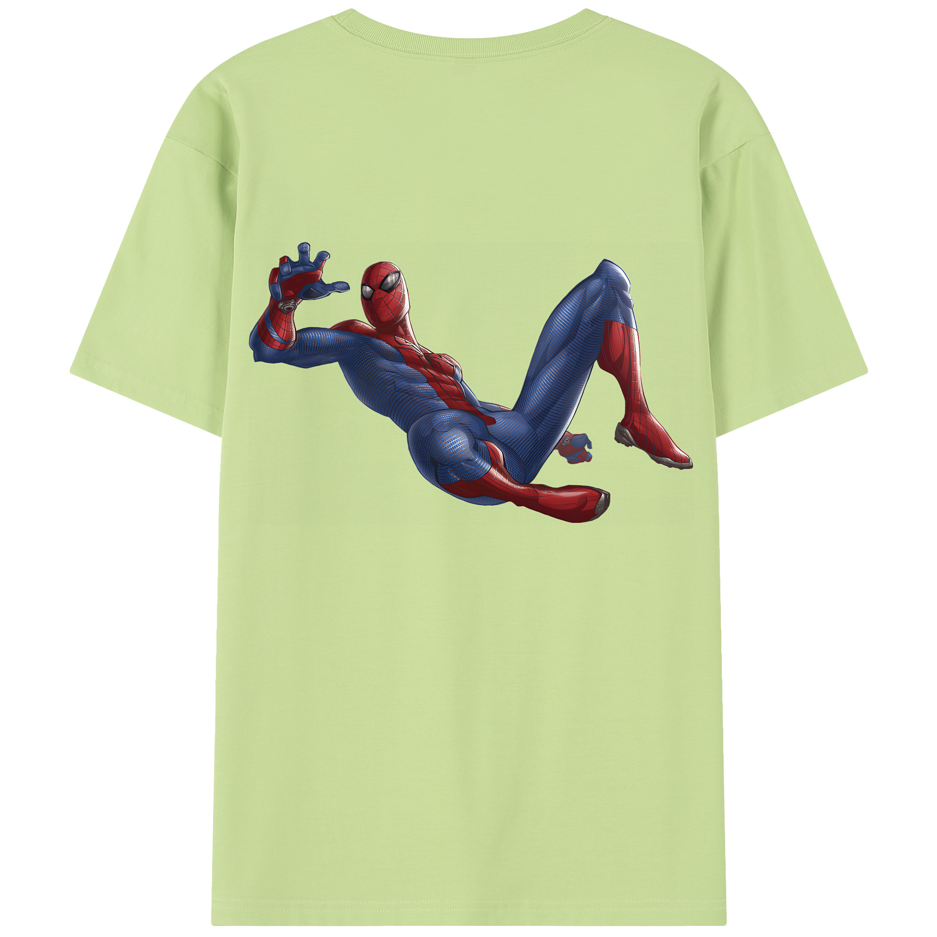 （画像用） Spider Man スパイダーマン 綿100％半袖Tシャツ（背面プリント）
